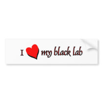 I Love my Black Labrador bumper stickers