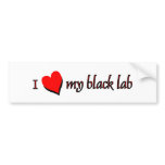 I Love my Black Labrador Bumper Sticker
