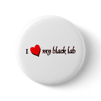 I Love my Black Labrador buttons