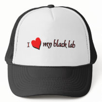 I Love my Black Labrador hats