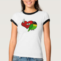 I Love my Black Masked Lovebird TShirt by MenagerieMayhem I Love my Black Masked Lovebird TShirt