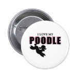 I Love My Black Poodle Pin