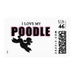 I Love My Black Poodle Stamp