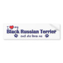 I Love My Black Russian Terrier (Female Dog) bumper stickers by thatsalottadogs I Love My Black Russian Terrier (Female Dog) bumper stickers