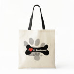 I Love My Bloodhound - Dog Bone bags