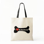 I Love My Bloodhound - Dog Bone bags