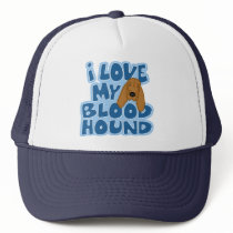 I Love My Bloodhound Hat by MenagerieMayhem I Love My Bloodhound Hat