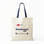 I Love My Bloodhound Mix (Female Dog) bags