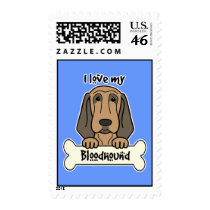 I Love My Bloodhound postage by dogcartoons I Love My Bloodhound postage