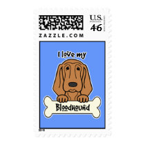 I Love My Bloodhound postage by dogcartoons I Love My Bloodhound postage