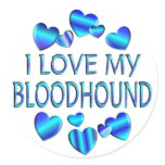 I Love My Bloodhound Stickers