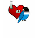 I Love my Blue Black Masked Lovebird Tee t-shirts