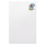 I Love My Blue Head Pi (painting) stationery