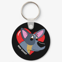 I Love my Blue Heeler Keychain