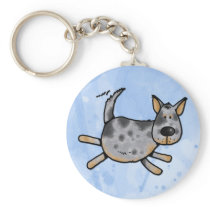 i love my blue heeler keychain