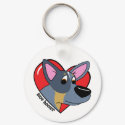 I Love my Blue Heeler Keychain (Cartoon) by MenagerieMayhem I Love my Blue Heeler Keychain (Cartoon)