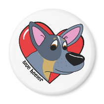 I Love my Blue Heeler Magnet by MenagerieMayhem I Love my Blue Heeler Magnet