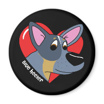 I Love my Blue Heeler Magnet by MenagerieMayhem I Love my Blue Heeler Magnet