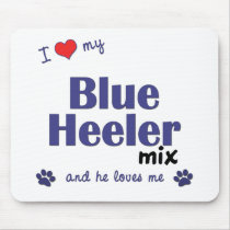 I Love My Blue Heeler Mix (Male Dog) mousepads by muttybuddy I Love My Blue Heeler Mix (Male Dog) mousepads