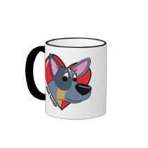 I Love my Blue Heeler Mug (Cartoon) by MenagerieMayhem I Love my Blue Heeler Mug (Cartoon)