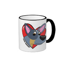 I Love my Blue Heeler Mug (Cartoon)