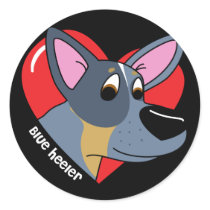 I Love my Blue Heeler Stickers