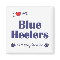I Love My Blue Heelers (Multiple Dogs) magnets by thatsalottadogs I Love My Blue Heelers (Multiple Dogs) magnets