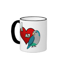 I Love my Blue Quaker Parakeet Coffee Mug
