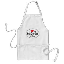 I Love My Bolognese (It's a Dog) Aprons