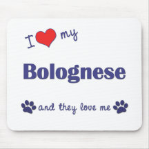 I Love My Bolognese (Multiple Dogs) Mouse Pad