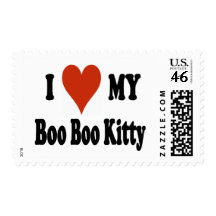 I Love My Boo Boo Kitty Merchandise Postage Stamps