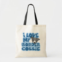I Love My Border Collie Bag