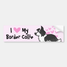 I Love My Border Collie Bumper Stickers