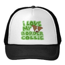 I Love My Border Collie Hat