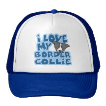 I Love My Border Collie Hat