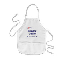 I Love My Border Collie (Male Dog) Apron