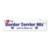I Love My Border Terrier Mix (Male Dog) bumper stickers