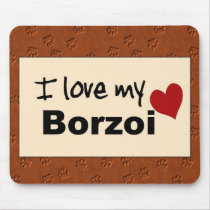 I Love My Borzoi Mouse Pad mousepads