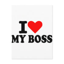 I love my boss postcards