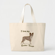 I Love My Boston Terrier Bag