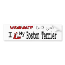 I Love My Boston Terrier bumper stickers by DogsByDezign I Love My Boston Terrier bumper stickers
