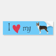 I Love my Boston Terrier Bumper Stickers
