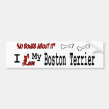 I Love My Boston Terrier Bumper Stickers