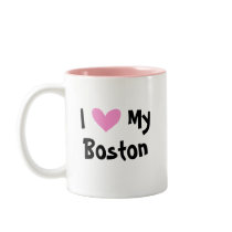 I Love My Boston Terrier Coffee Mug