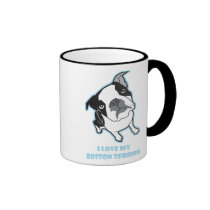I Love my Boston Terrier Mug mugs