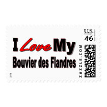 I Love My Bouvier des Flandres Merchandise Stamp