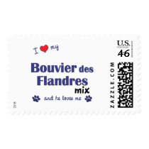 I Love My Bouvier des Flandres Mix (Male Dog) Stamps