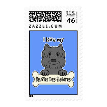 I Love My Bouvier Postage