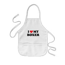 I Love My Boxer Apron