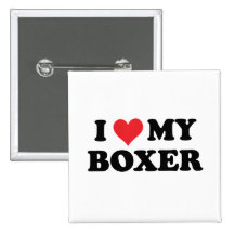 I Love My Boxer Buttons